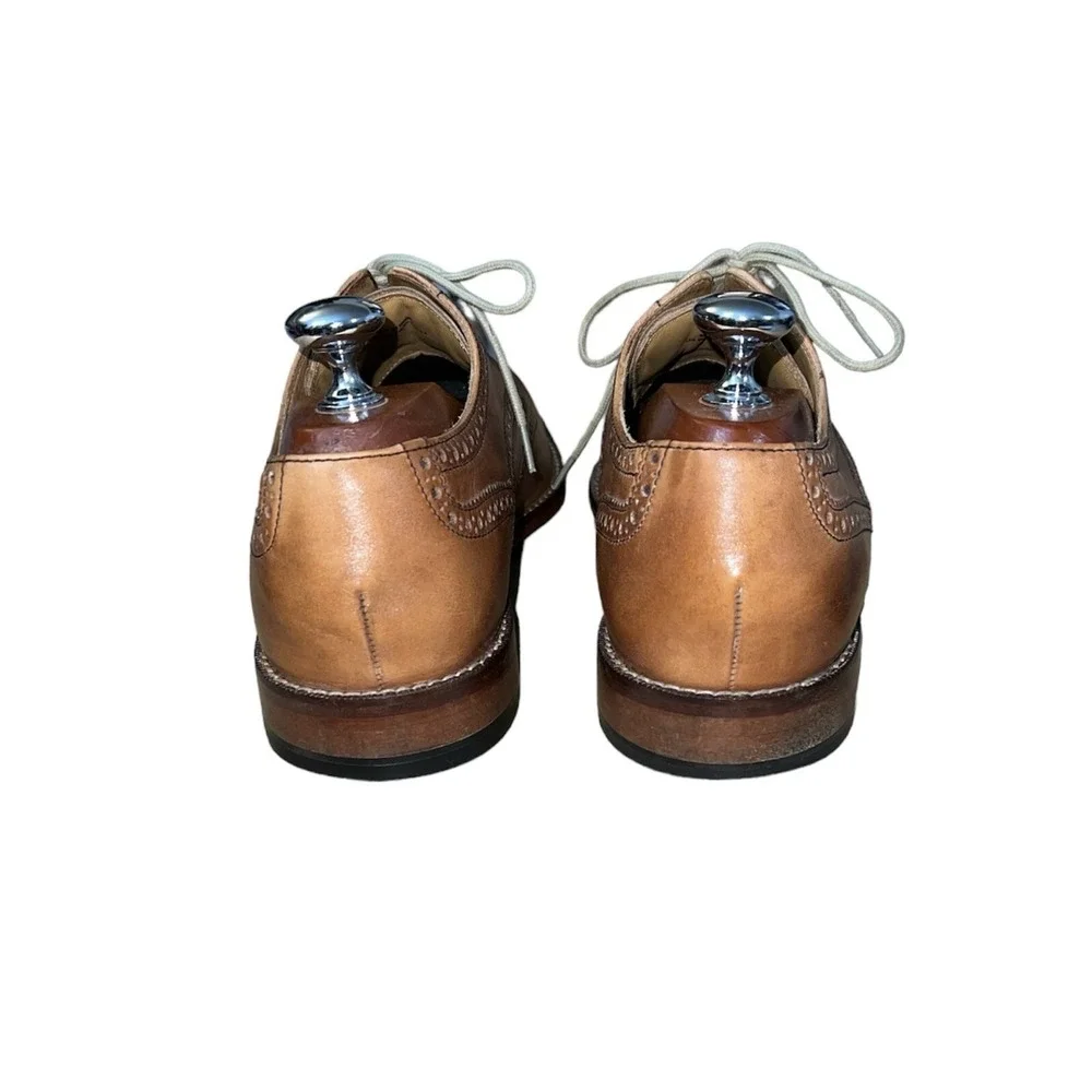 Cole Haan Wingtip Oxford Mens 9 M Tan Leather Brogue Dress Shoes C09303